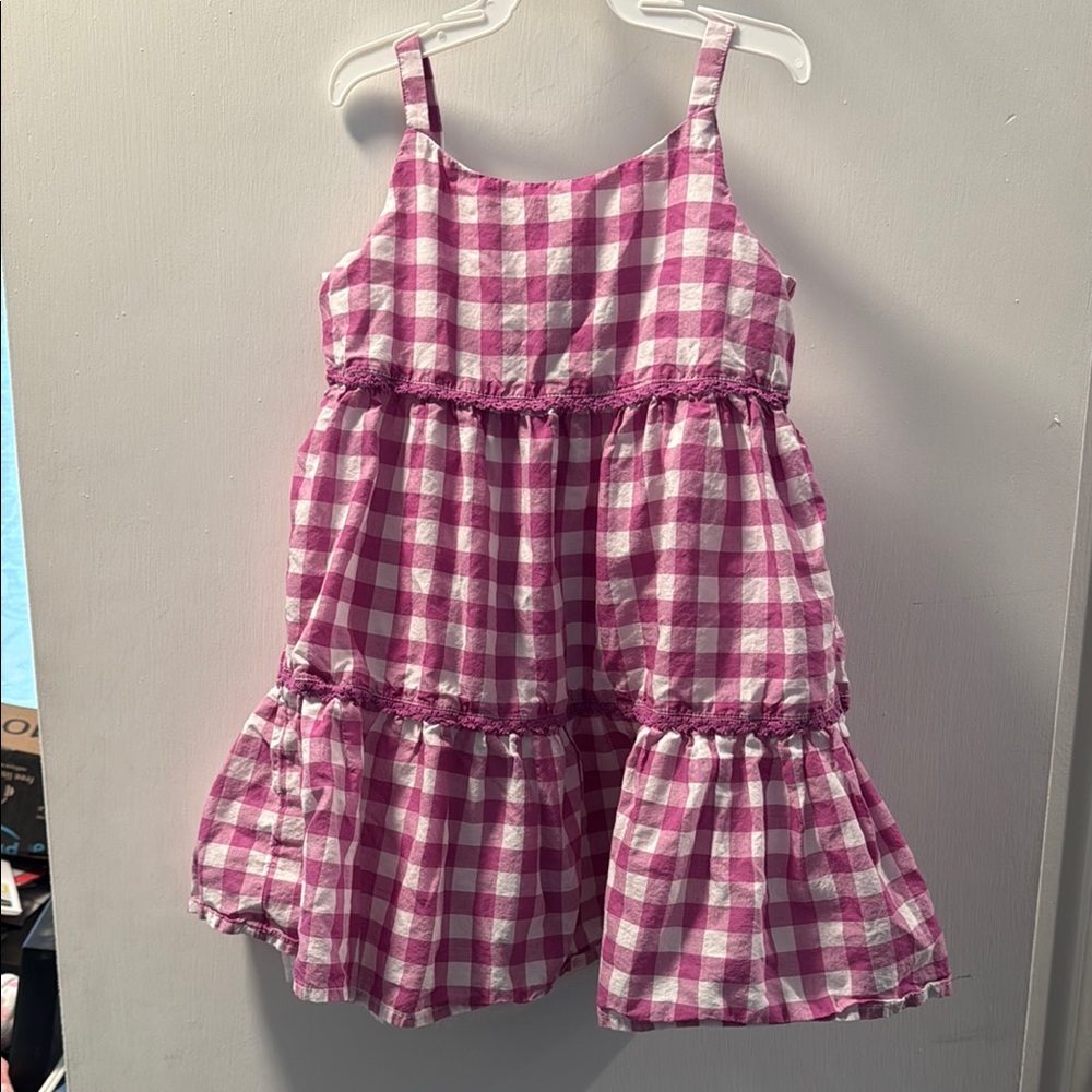 Janie and Jack Pink and White Spaghetti Strap Sundress